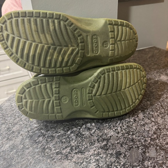 Crocs Men's Baya Clog Olive Green‎ Puffer Comfort Slip On Casual Shoes Size 11 - Picture 6 of 8